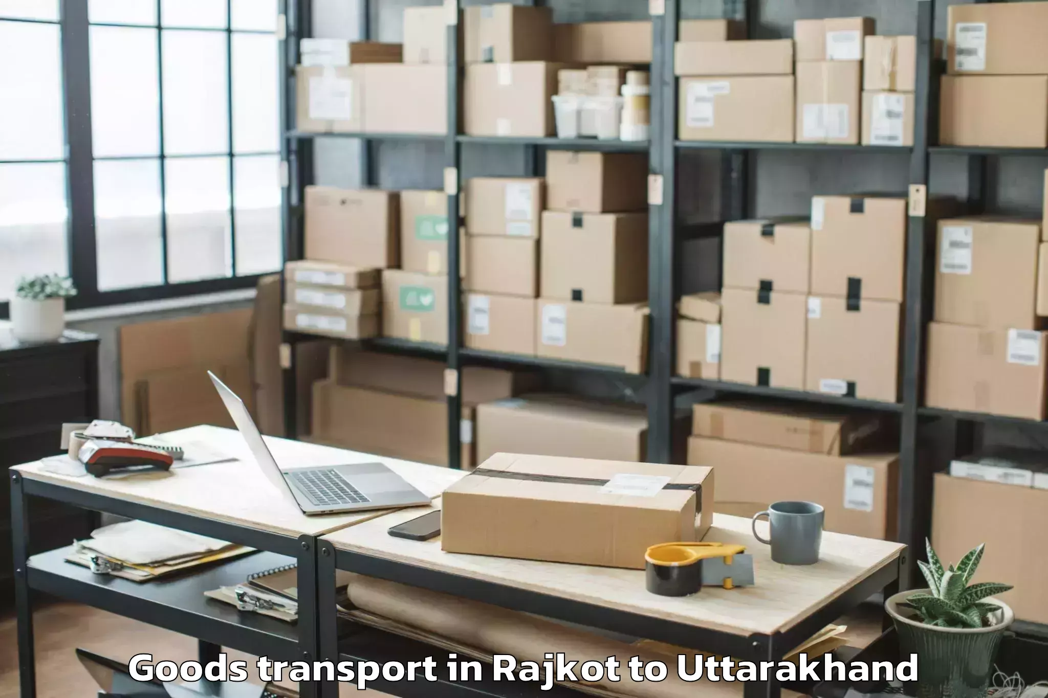 Professional Rajkot to Dit University Dehradun Goods Transport